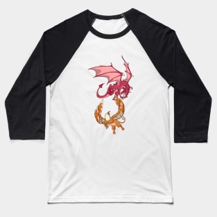 Animals of mythology - dragon vs gryphon Baseball T-Shirt